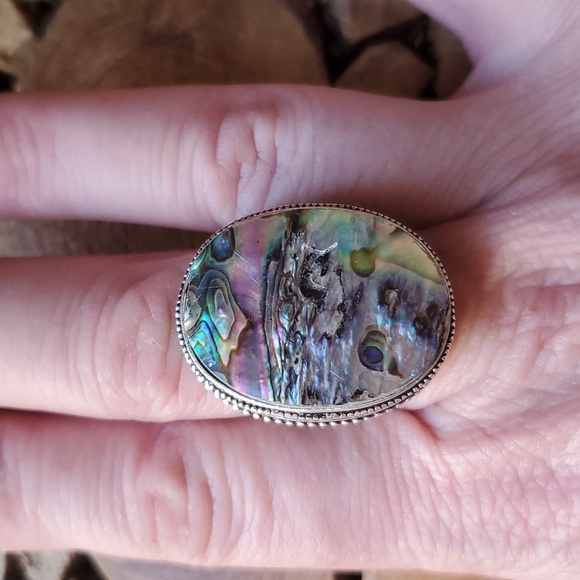 New Abalone Shell 925 Silver Ring. - Picture 4 of 14